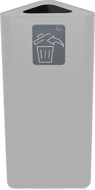 Stil Casa PURE Abfallsammelbehälter aus Stahl mit Klappdeckel, Weiß, 24 l, B/T/H: 38,0 x 34,5 x 82,5 cm - Bild 1