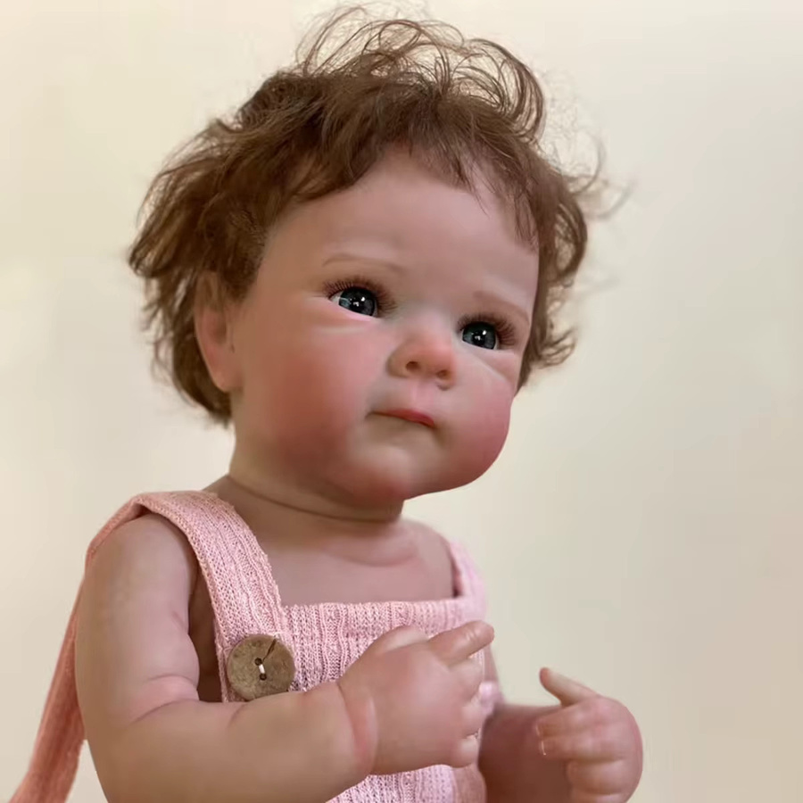 JOYORA Mädchenpuppe, Modische Wiedergeburtspuppe, Kunststoff, Rosa / Pink - Bild 2