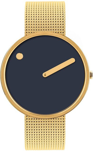 Picto Armbanduhr, Quarz, Edelstahl, Blau, 40 mm, Unisex - Bild 1