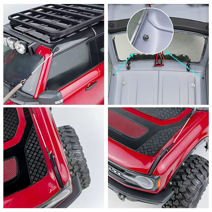 YEAHRUN Stahlseil-Set für TRX-4 TRX4 Bronco 1/10 RC Crawler Automodell, Zubehör, Metall - Bild 4