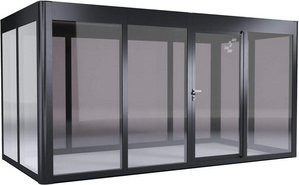 SunElements Gewächshaus Modern 4.2 in Silber, B/H/T: 443 x 229 x 233 cm, UV-beständig und winterfest - Bild 1
