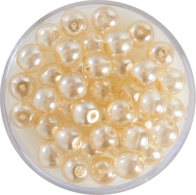 PRACHT Glaswachsperle, Crystal Renaissance, 6 mm, Creme, 40 Stück - Bild 1