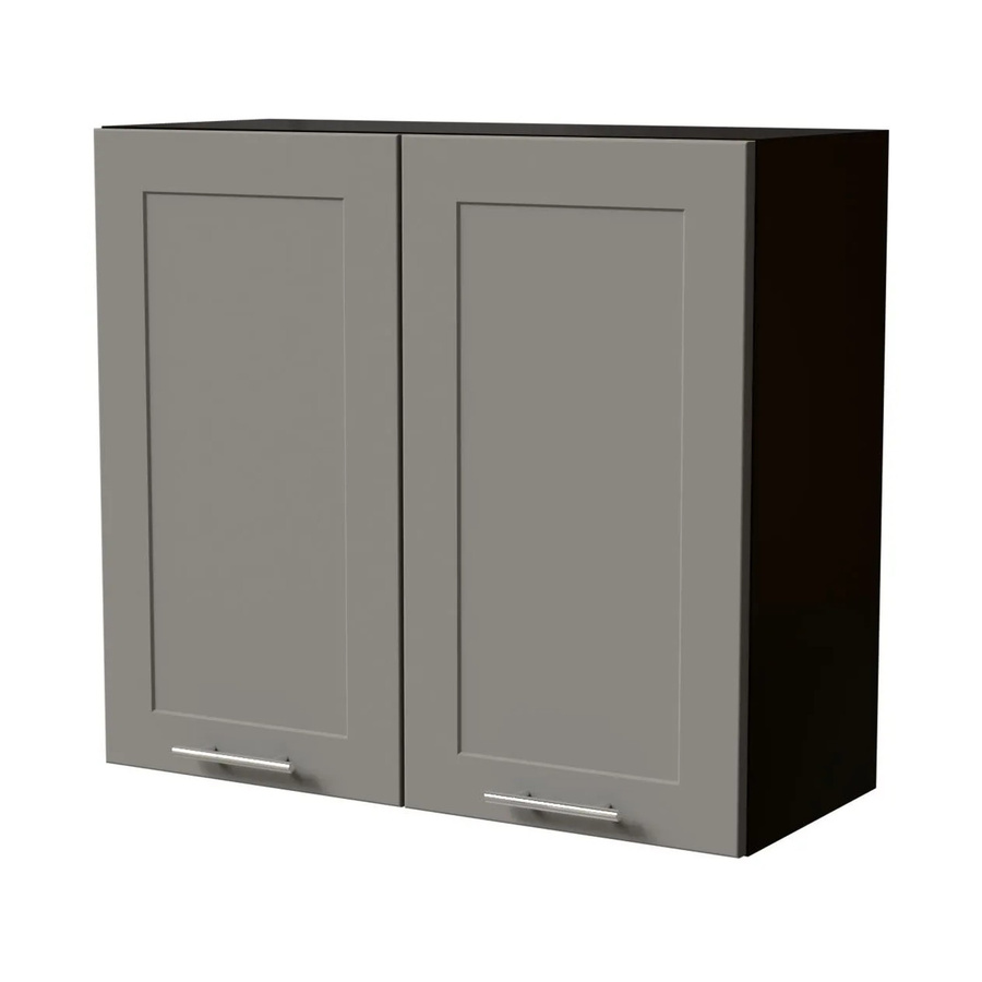 Feldmann-Wohnen Hängeschrank Oslo in Schwarz und Staubgrau Matt mit Soft-Close-Türen, B/T/H: 80 x 32,5 x 72 cm - Bild 2