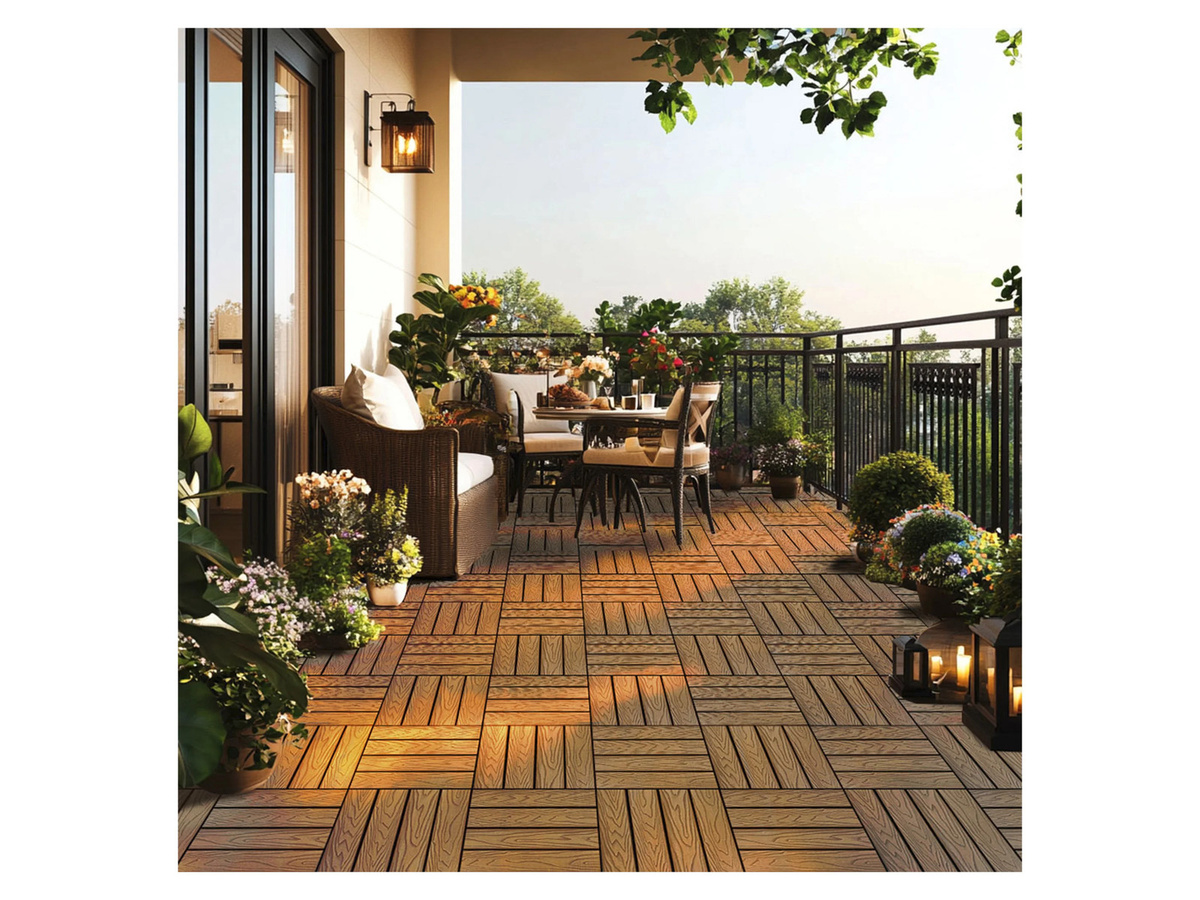 Home Deluxe WPC-Klickfliesen Bavaro Premium Teak, 1 m² - Bild 3