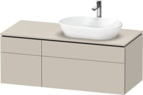 Duravit L-Cube Waschtischunterschrank wandhängend in Beige matt, B/T/H: 122 x 55 x 48,2 cm - Bild 1