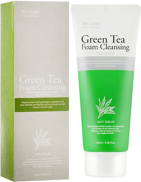 3w-clinic Grüner Tee Schaumreiniger, 100 ml - Bild 1