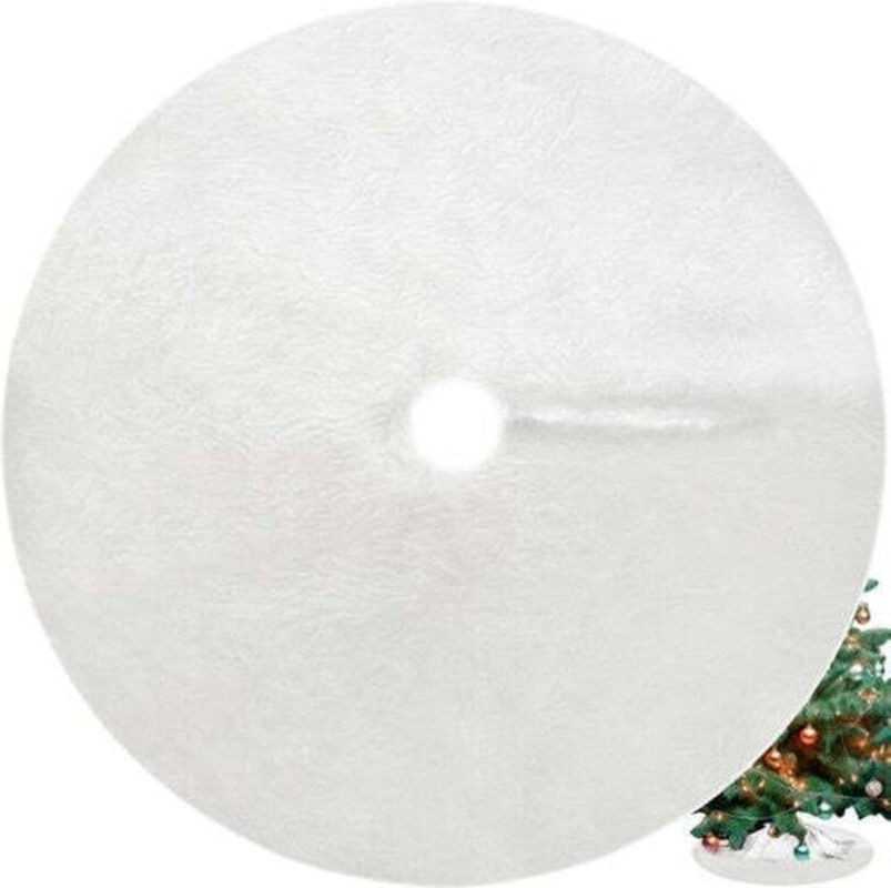 Ruhhy Weihnachtsbaummatte aus Textil in Weiß, rund, Durchmesser: 72 cm - Bild 1