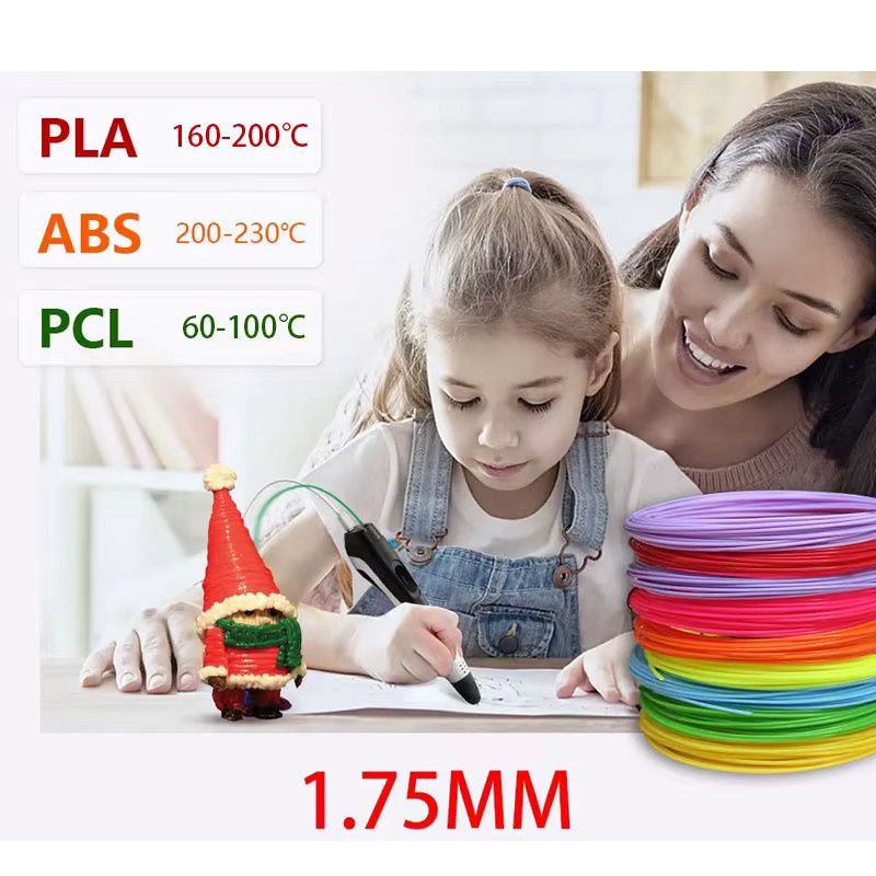 TIMOOK AACA 3D-Stift Nachfüllpackungen PLA Regenbogen-Filament, 1,75mm Durchmesser - Bild 6