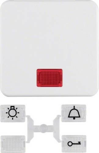 Hager Wippe Druckknopf Polarweiß glänzend IP44 WWW1336PW - Bild 1