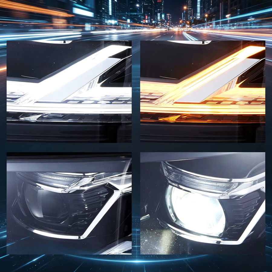 Carinamoba Voll-LED-Frontscheinwerfer-Set für VW Caravelle T6 2015-2018 mit dynamischem Blinker und transparenter Linse - Bild 3