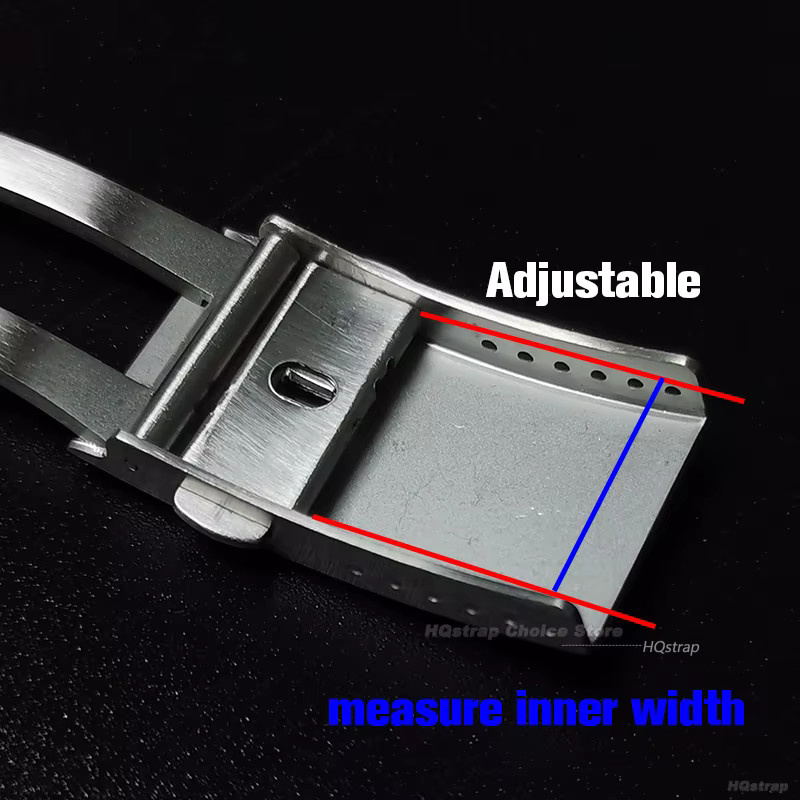 HQstrap Uhrenarmbandverschluss Edelstahl, Silber, Unisex - Bild 4