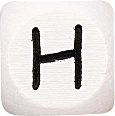 Rico Design Buchstaben Würfel H Ahornholz - Bild 1