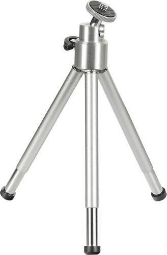 Hama Ball L Ministativ mit Kugelkopf in Silber, Arbeitshöhe: 14 - 21 cm, 1/4 Zoll Anschluss - Bild 1
