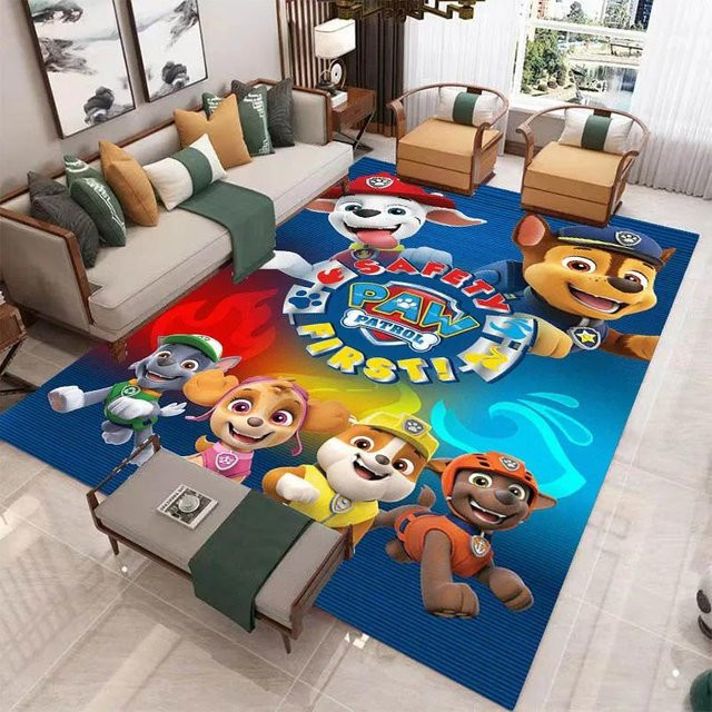ChenYing01 3D Cartoon PAW Patrol Teppich in Blau, rutschfest und waschbar, B/T: 60 x 40 cm - Bild 1