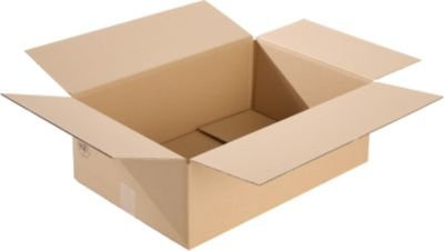 Braune Wellpappkartons in Rechteckform, B/T/H: 59,2 x 39,2 x 20,0 cm - Bild 1