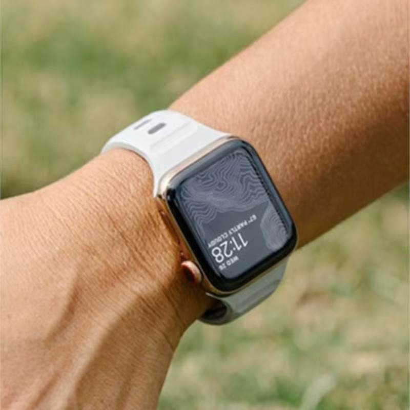 Smartwatch-Armband Silikon, Weiß, Unisex - Bild 3