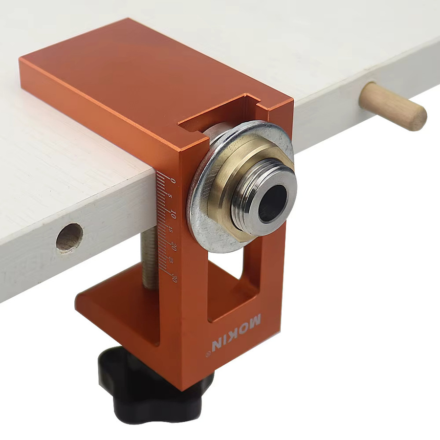 MOKIN Rebounder Dübel Jig Kit in Orange für vertikale Bohrungen und Möbelanschlüsse - Bild 4