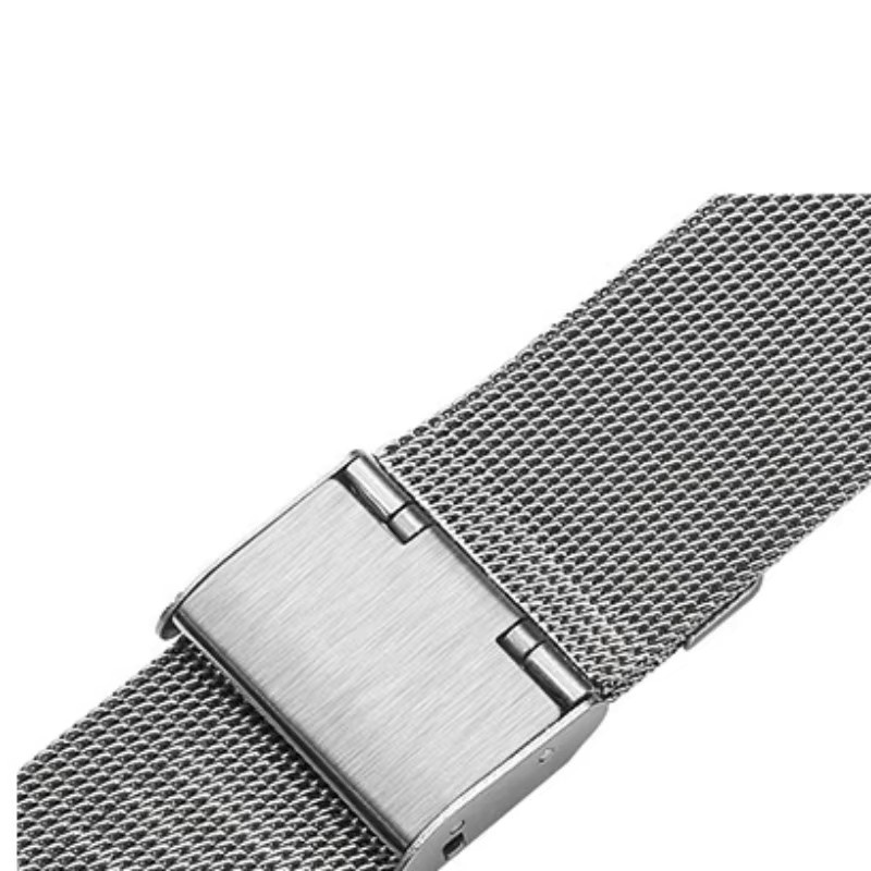 Aotelayer Uhrenarmband Milanaise, Edelstahl, Silber, Unisex - Bild 2