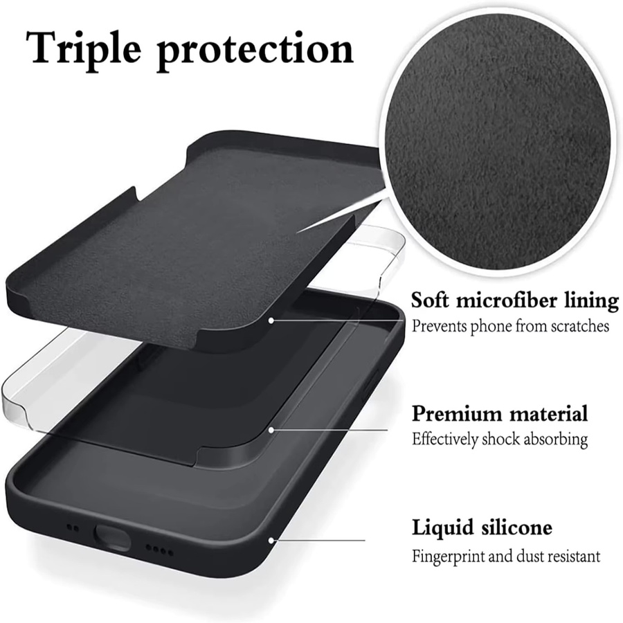Xiaomi Redmi 15 Silikon Handyhülle mit Ständer und Handschlaufe in Schwarz - Bild 3