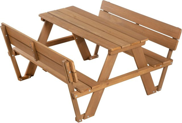 Roba Kindersitzgruppe Picknick for 4 aus Massivholz in Natur mit Lehne - Bild 4