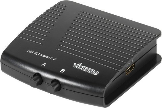 Vivanco Manueller 2 auf 1 HDMI Umschalter in Schwarz (25349) - Bild 1