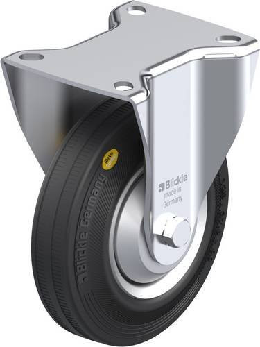 Blickle Bockrolle B-RD 125R-FA in Schwarz aus Stahl mit 125 mm Rad-Durchmesser und 120 kg Tragfähigkeit - Bild 1
