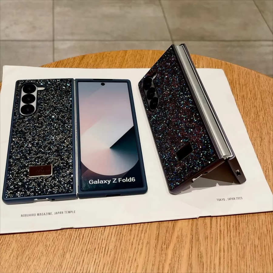Luxuriöse Diamant-Blinkschwan Handyhülle für Samsung Galaxy Z Flip 7 6 5 4 und Z Fold 7 6 5 4 in Schwarz und Multicolour, stoßfeste Schutzhülle mit Anti-Drop-Abdeckung - Bild 2