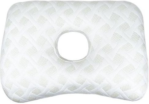 Ergonomisches Seitenschläferkissen von xidianyuany mit Ohrloch für Ohrpiercings, atmungsaktiv und maschinenwaschbar, Weiß - Bild 1