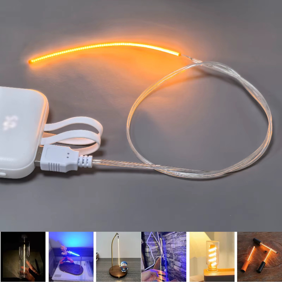 GAHADA Flexible COB LED Filament für DIY Edison Lampen, 5V USB, 360 Grad Omnidirektional, Vintage Design - Bild 2
