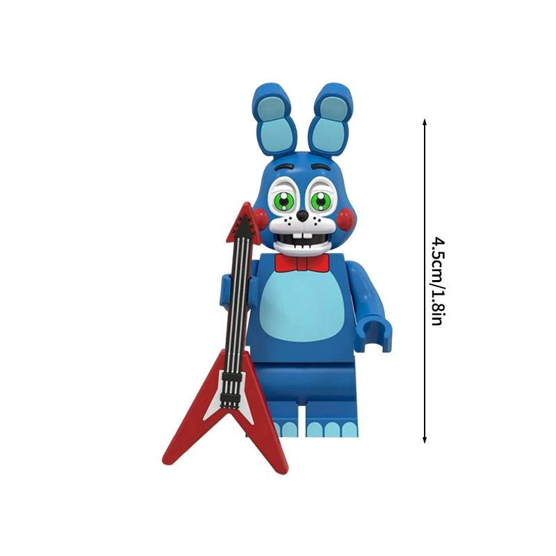 Yiran toy 1 Mini-Bausteine Bonnie-Ornament Montagebausteine Figuren Chica Foxy Bär Freddy Fazbear Spielzeug Zubehör - Bild 3