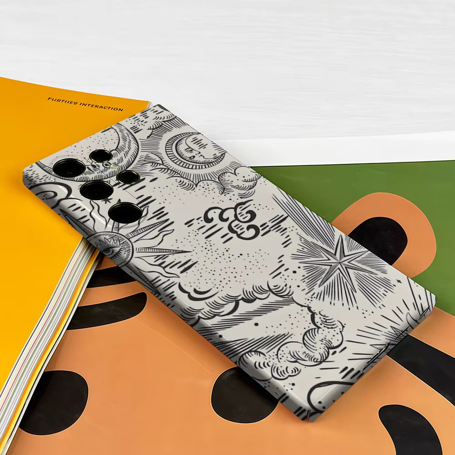 Stoßfeste Handyhülle mit Vintage-Skizze für Samsung Galaxy S26 S25 S24 S23 Ultra Plus, robuste Doppelschicht-Schutzhülle - Bild 3