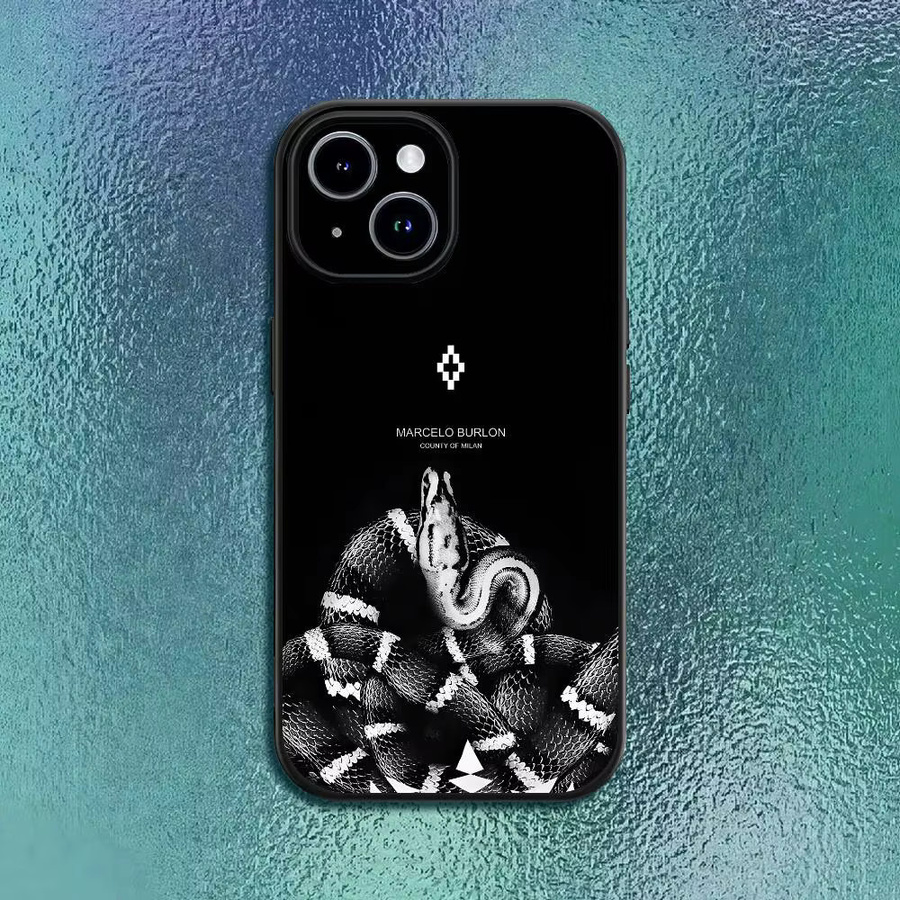 Fashion Burlons Design-M-MarceloeS Softshell Handyhülle für Apple iPhone 12 bis 17 Pro Max Plus in Schwarz - Bild 2