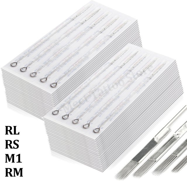 Usiriy Tattoo Nadeln Einweg, 50 Stück, RL RS M1 RM, Microblading - Bild 1