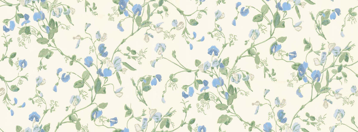 Cole & Son Tapete Sweet Pea Botanical Floral in Blau Multicolour Non-Woven - Bild 1