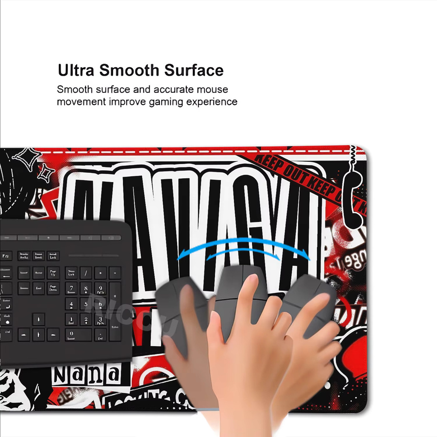 XXL Anime NANA Smoke Mauspad Riccu Schreibtischunterlage in Multicolour für Gaming und PC - Bild 4