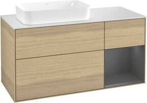 V&B Waschtischunterschrank Finion in Anthrazit mit Regal Breite: 120 cm, Tiefe: 50,1 cm, Höhe: 50,1 cm - Bild 1