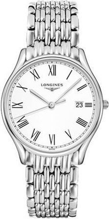 Longines Armbanduhr, Quarz, Edelstahl, Weiß, Herren - Bild 1