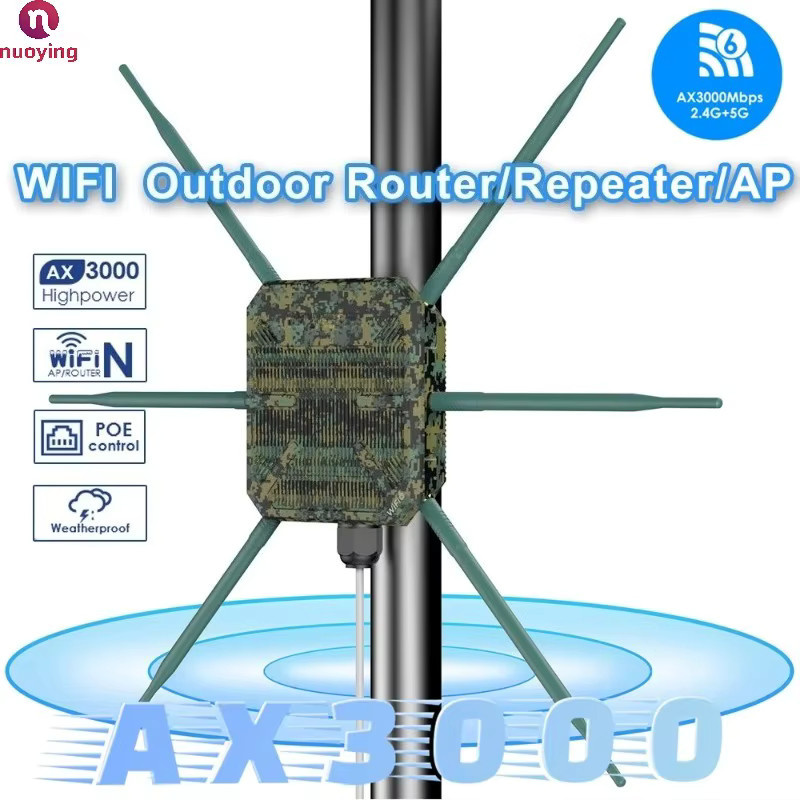 AX3000 WiFi 6 Outdoor-Router und Repeater mit 5G-Unterstützung, IP67 wetterfestes Mesh-System mit PoE-Funktion - Bild 2