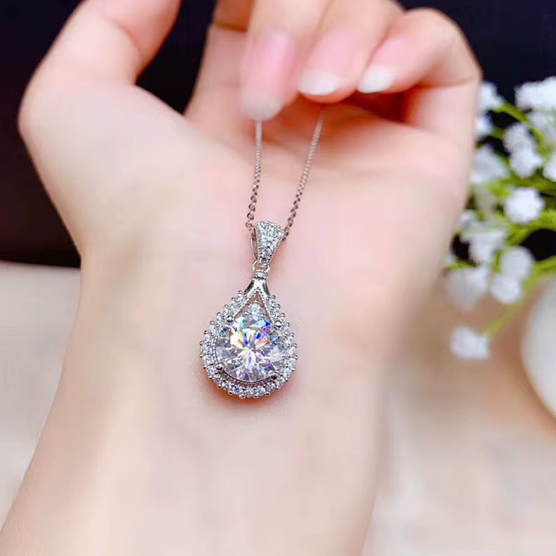 SAY Halskette, 925 Sterling Silber, 18k Weißgold plattiert, Damen - Bild 3