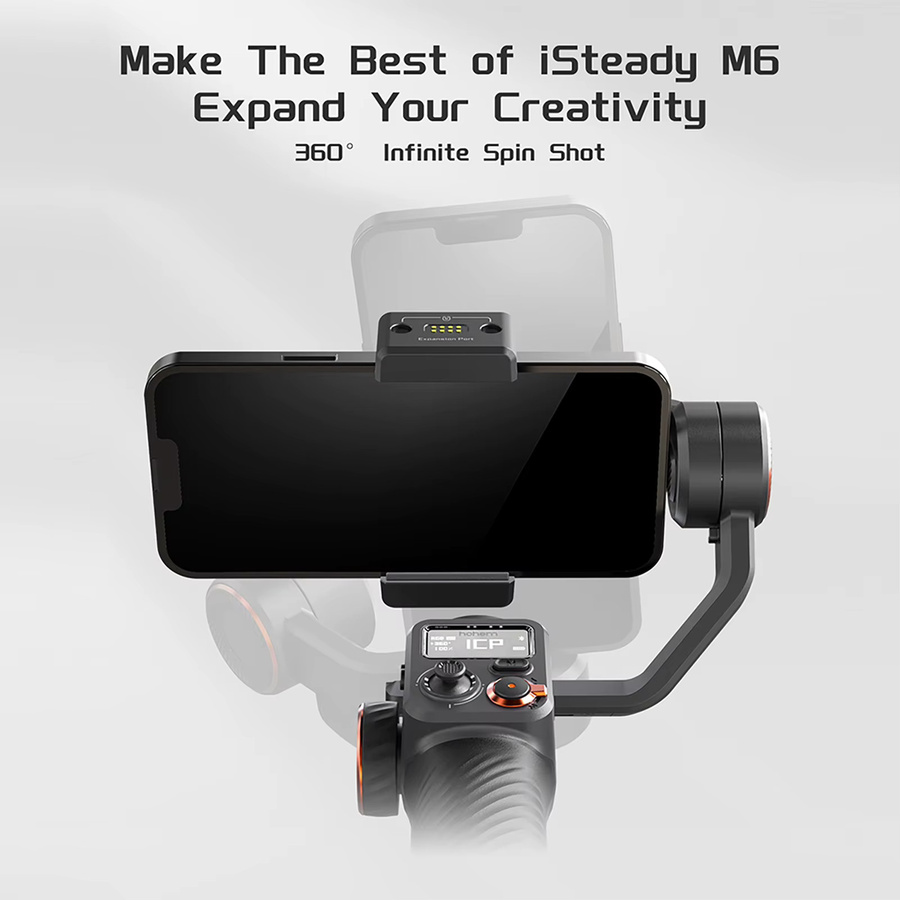 hohem iSteady M6 Kit 3-Achsen Smartphone Gimbal Stabilizer mit OLED-Großbildschirm und AI Tracking in Schwarz - Bild 6