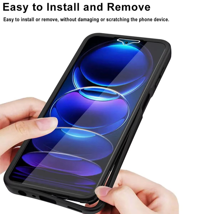 Xiaomi Handyhülle 360 Grad Vollschutz Anti-Schock und Anti-Fall für Redmi Note 12, Redmi Note 11 Pro Plus, Redmi Note 12S und Redmi Note 11S in Schwarz oder Blau - Bild 4