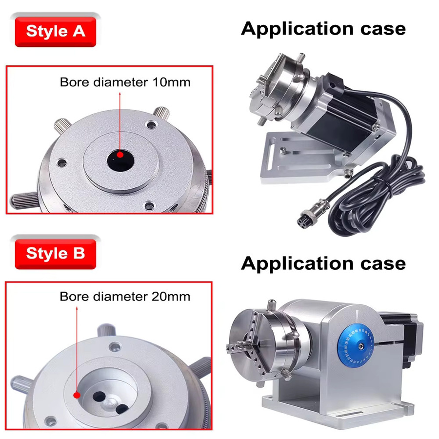 DIGRAY D69 Auto Lock Rotary Attachment CNC Router Laser Gravur Maschine mit Rotary Axis Chuck in Silber für Ringe, Armbänder und Schmuckmarkierungen - Bild 3