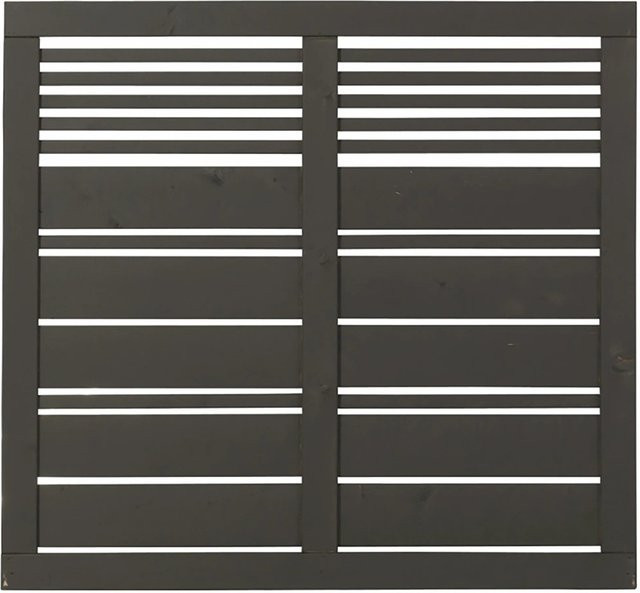 Plus Sichtschutzzaun Silence aus Nadelholz in Umbragrau, B/H: 120 x 110 cm - Bild 1