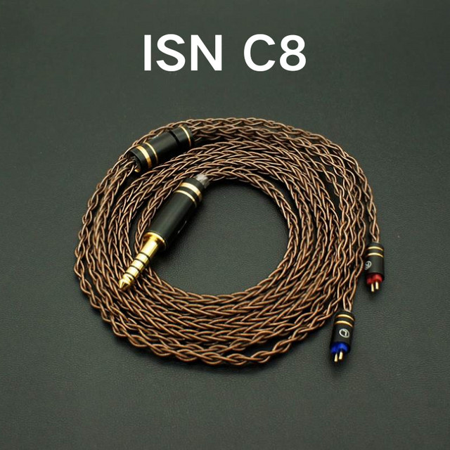 Ist Audio C8 HiFi-In-Ear-Ersatzkabel mit 8 Strängen und 19 Adern, MMCX/2Pin 0,78mm, Braun - Bild 1