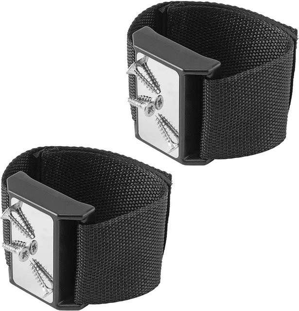 STAHLWERK Magnetarmband für Schrauben und Kleinteile, 2er Set, Schwarz - Bild 1