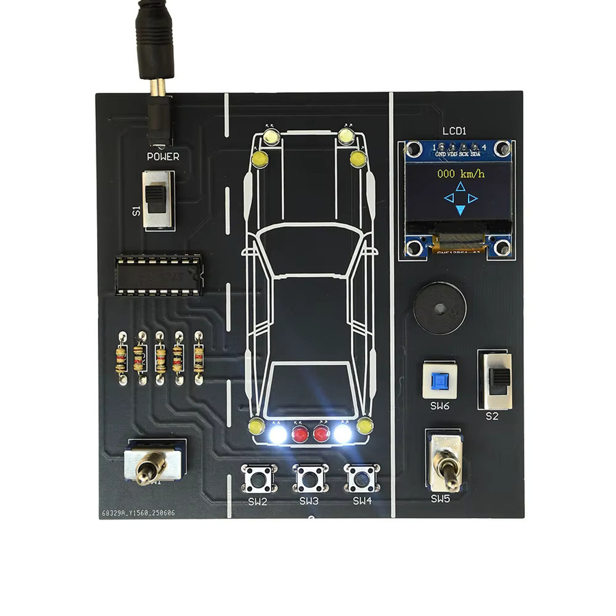 Aideepen DIY Auto Fahren Simulation Löten Praxis Kit, Schwarz - Bild 3