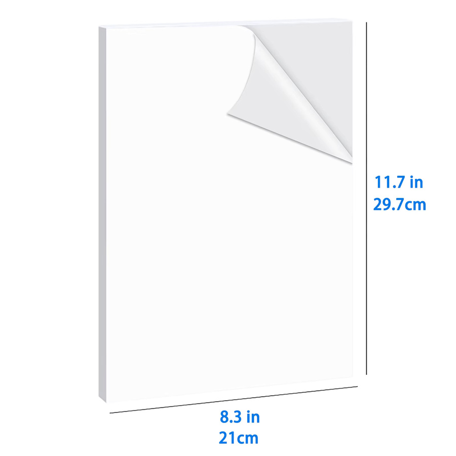 ESHANG wasserfestes Vinyl-Aufkleberpapier für Tintenstrahldrucker, selbstklebend, mattweiß, A4 - Bild 2