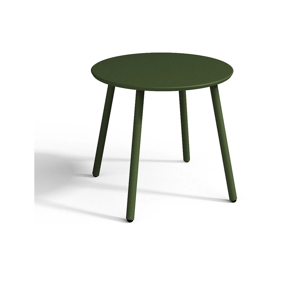 Vente-unique Gartenbeistelltisch Mirmande aus Metall in Khaki, Höhe: 50 cm - Bild 2