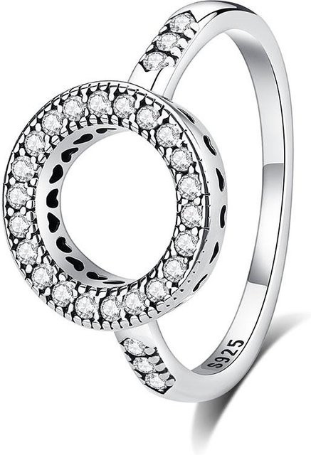 Ring 925 Silber, Roségold, Kristall, Zirkonia, Damen - Bild 1
