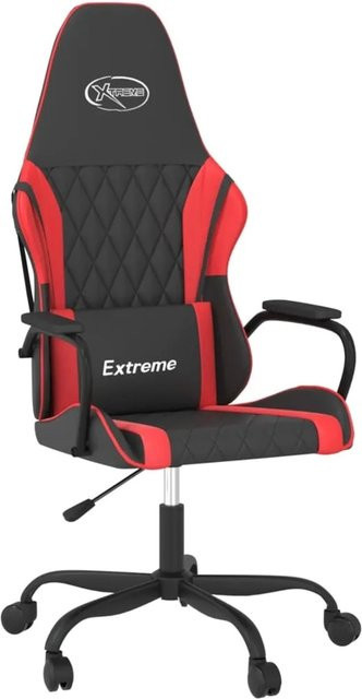 vidaXL Gaming-Stuhl Schwarz und Rot aus Kunstleder mit Armlehnen und Kopfstütze - Bild 1